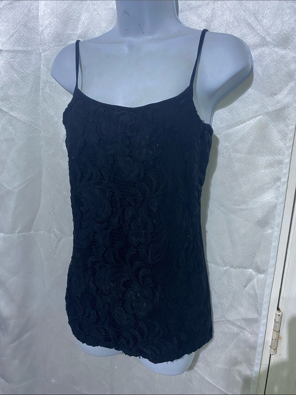 Ann Taylor Black Lace Camisole with Spaghetti Straps